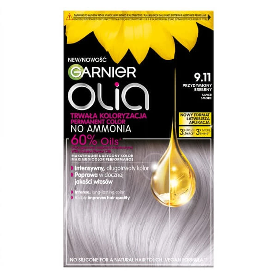 Garnier Olia Colore per capelli 9.11 Argento fumé