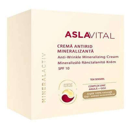 Cremă antirid mineralizantă, ten sensibil, SPF10, 50ml, AslaVital