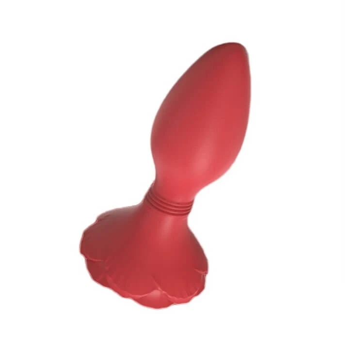 S-Hande Morning Glory Vibrierender Analplug Rot