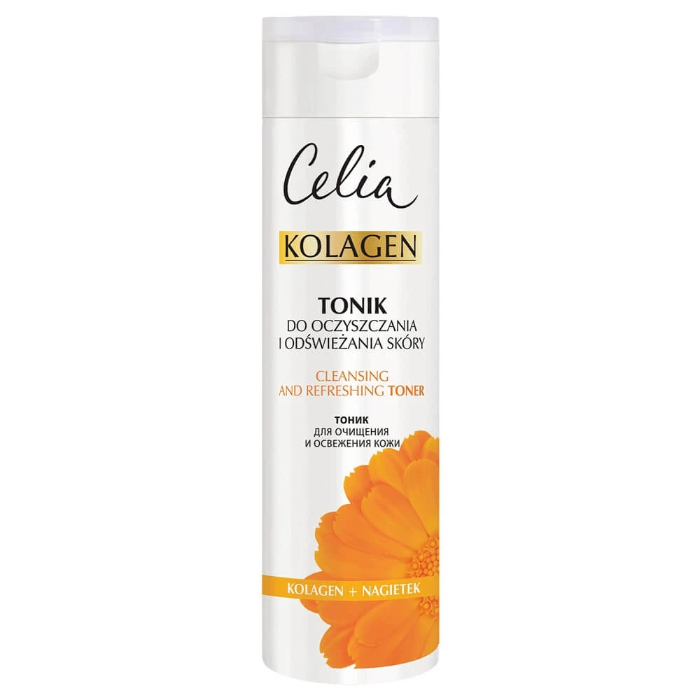 Celia Kolagen Hautreinigungs- und Erfrischungstonikum mit Ringelblume, 200 ml