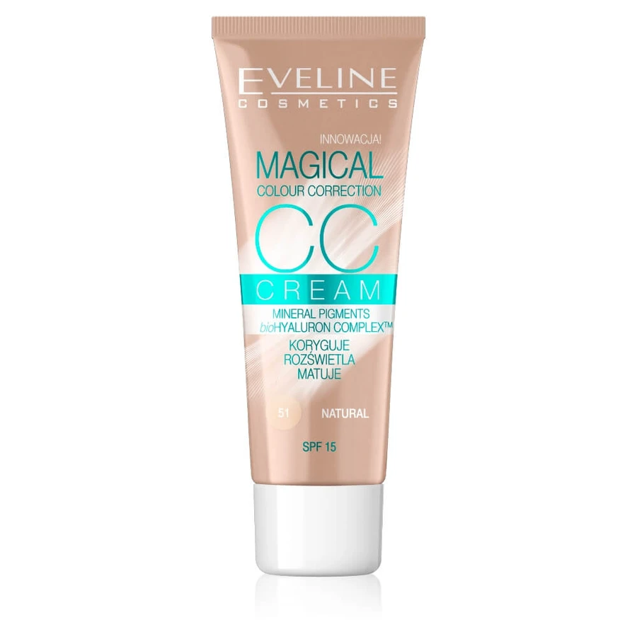 Eveline Cosmetics Magical Colour CC Cream Multifunctional foundation 51 Natural, 30 ml