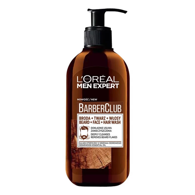 L Oreal Paris Men Expert Barber Club 3in1-Reinigungsgel, 200ml