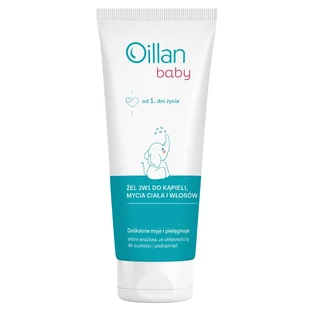 Oillan Baby 3 în 1 baie și spălare pentru corp și gel de păr din prima zi, 100 ml