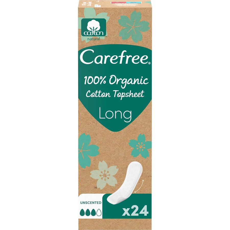 Carefree Bio-Baumwollbinden lang, 24 Stück