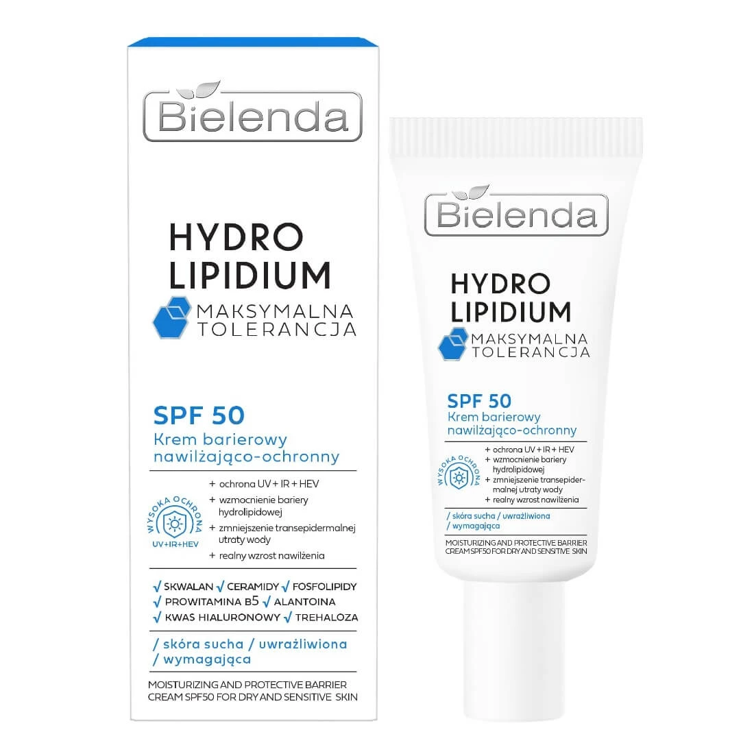 Bielenda Feuchtigkeitsspendende und schützende Barrierecreme SPF50, 30 ml