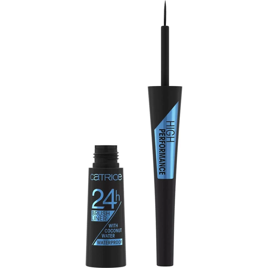 Catrice 24H Brush Liner Wasserfester Eyeliner 010 Ultra Schwarz, 3 ml
