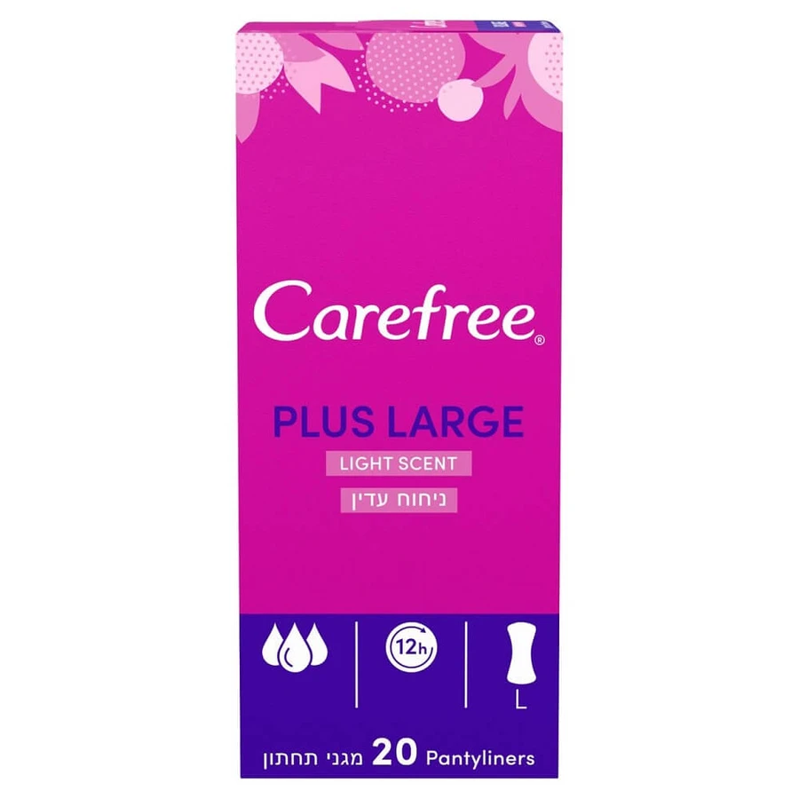 Carefree Plus Large Damenbinden Light Scent, 20 Stück