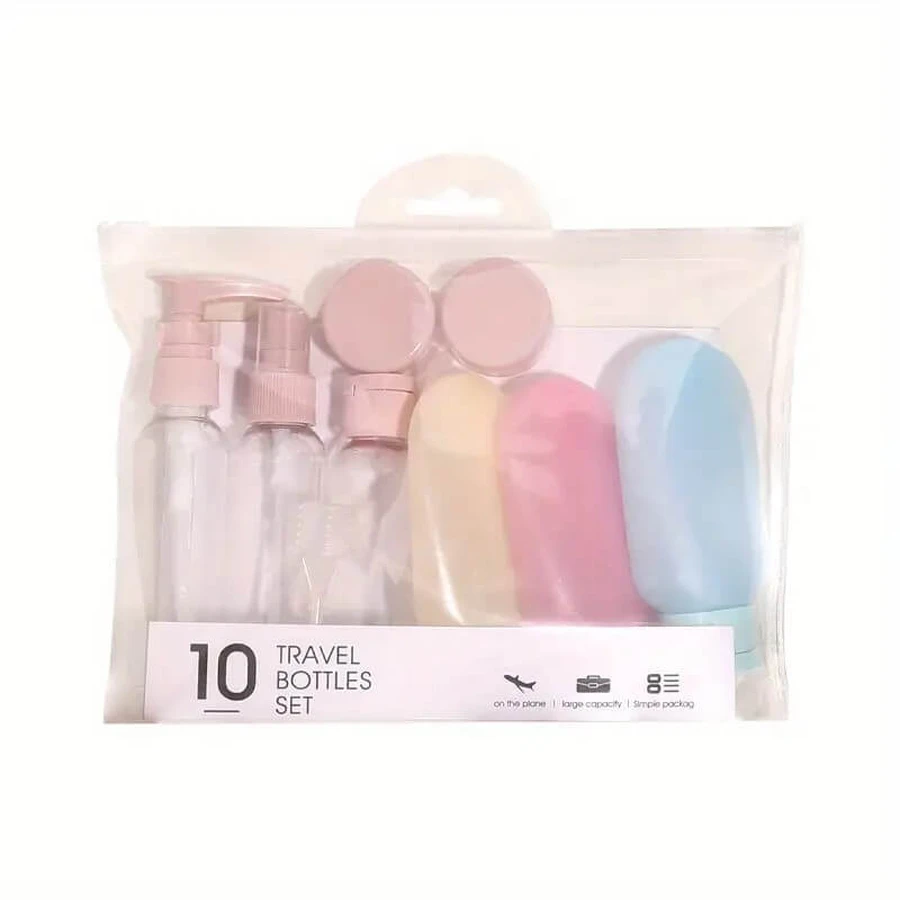 Set de recipiente de călătorie pentru cosmetice Ecarla, 10 bucăți