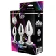 Dream Toys Gleaming Love Silver Plug Set Anal Plug, 3 Stück