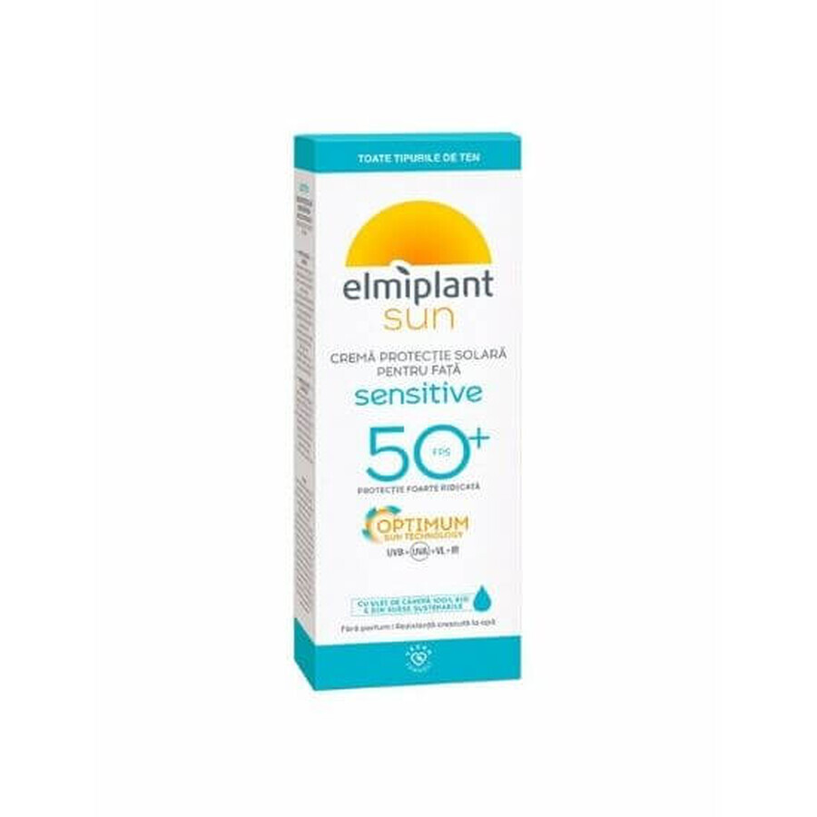 Sonnenschutzcreme für das Gesicht, SPF 50+, 50ml, Elmiplant