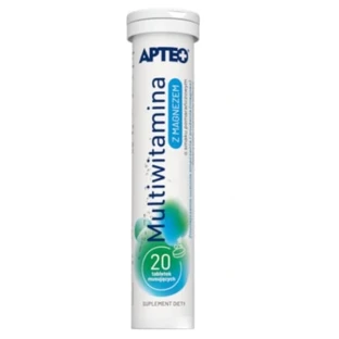 Apteo Multiwitamina z magnezem smak pomarańczowy, 20 tabletek musujących
