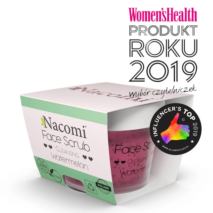 Nacomi Exfoliant pentru față și buze cu aromă de pepene roșu, 80g