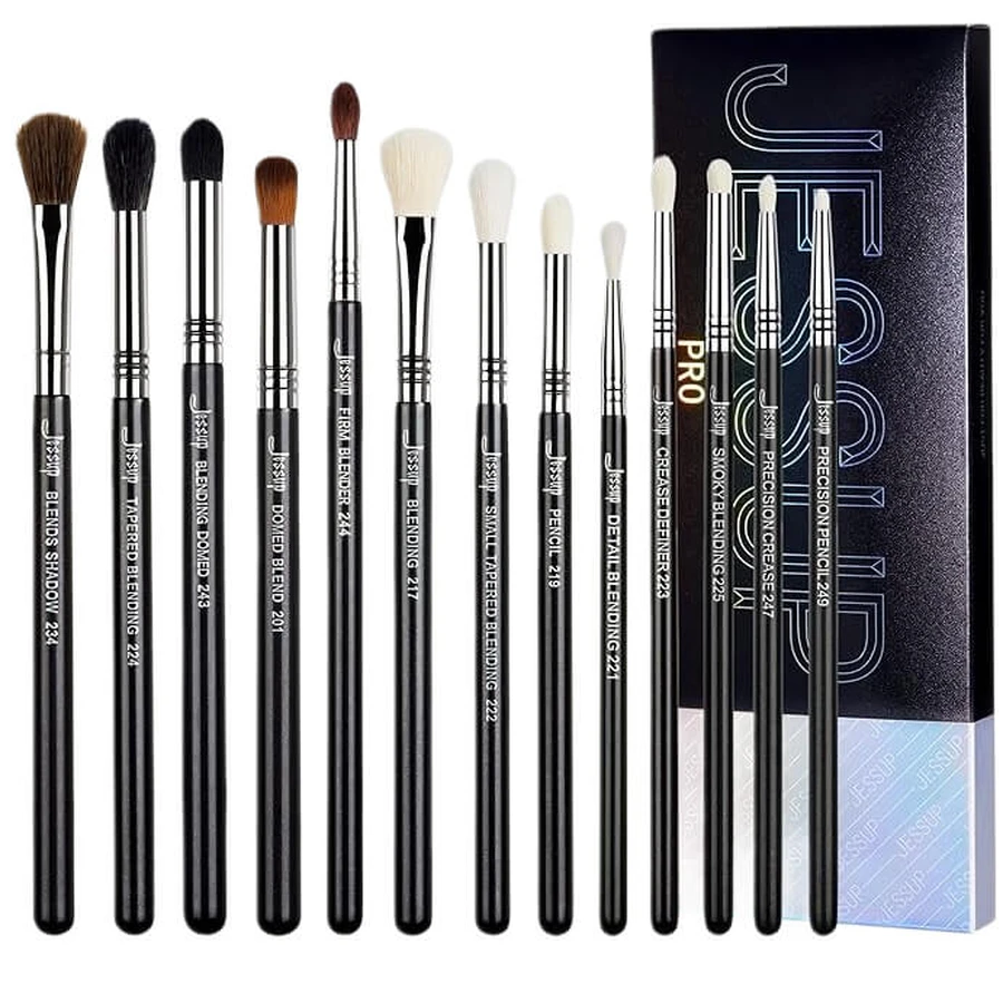 Jessup Pro Blending Brushes Set T338 pinceles para maquillaje de ojos, 13 piezas