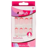 KillyS Unghii artificiale Unghii artificiale Almond Pink French, 24 bucăți