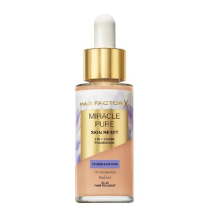 Max Factor Miracle Pure 2-in-1 Skin Reset Ser hrănitor Primer cu formulă vegană 30-40 Fair to Light, 30 ml