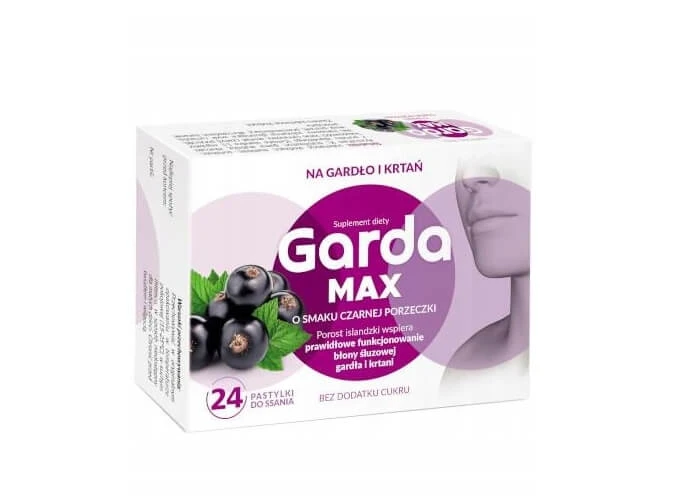 Garda Max schwarzer Johannisbeergeschmack, 24 Lutschtabletten