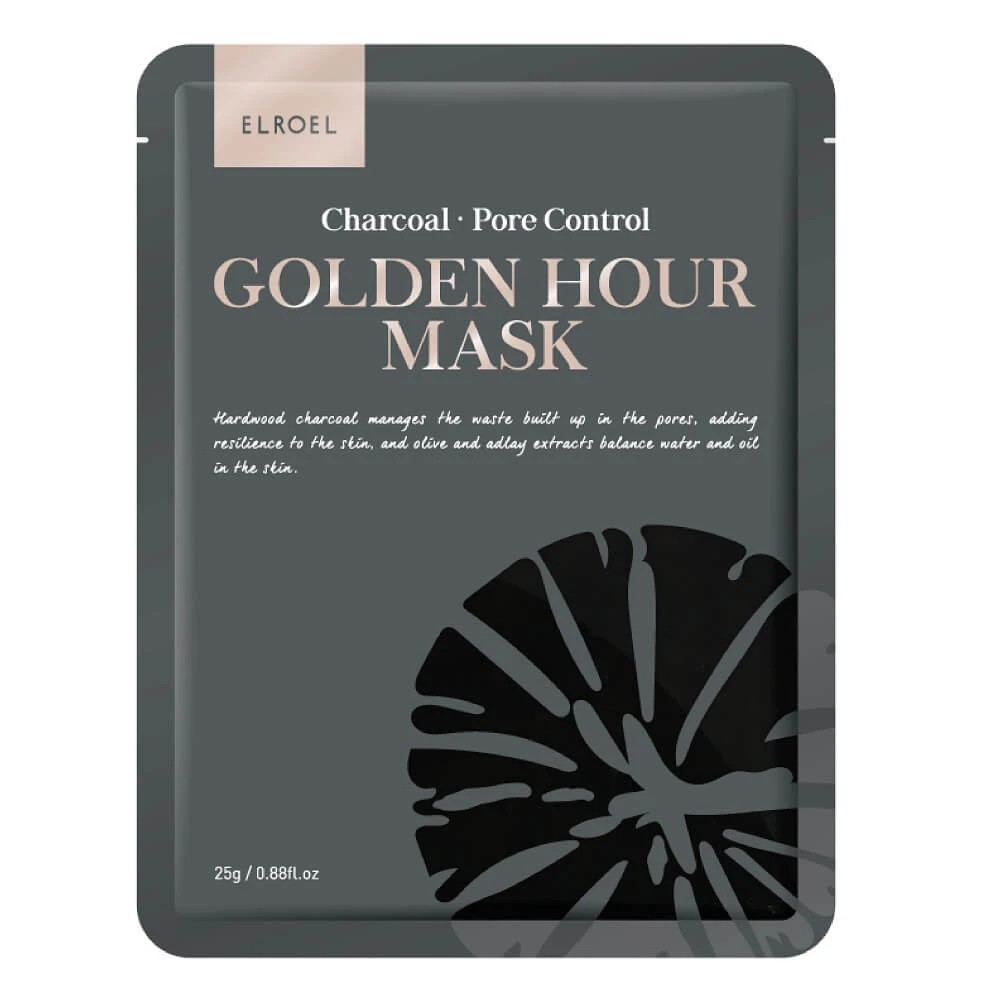 Elroel Golden Hour Mask Entschlackende Aktivkohle-Gesichtsmaske, 25 g