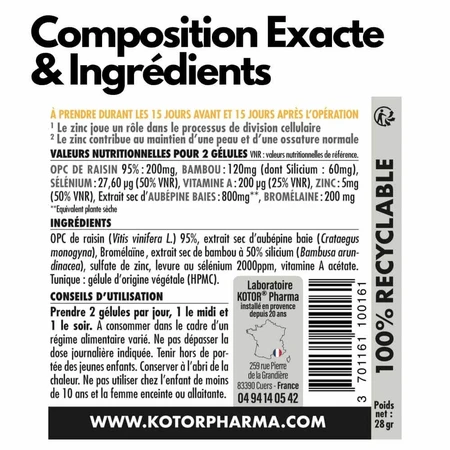 Kotor Pharma Pre Post Operative Regenerierende Synergie 60 Kapseln