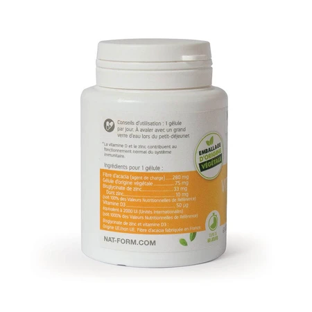 Nat&Form Vitamina D3 + Vitamine imunitare 60 capsule