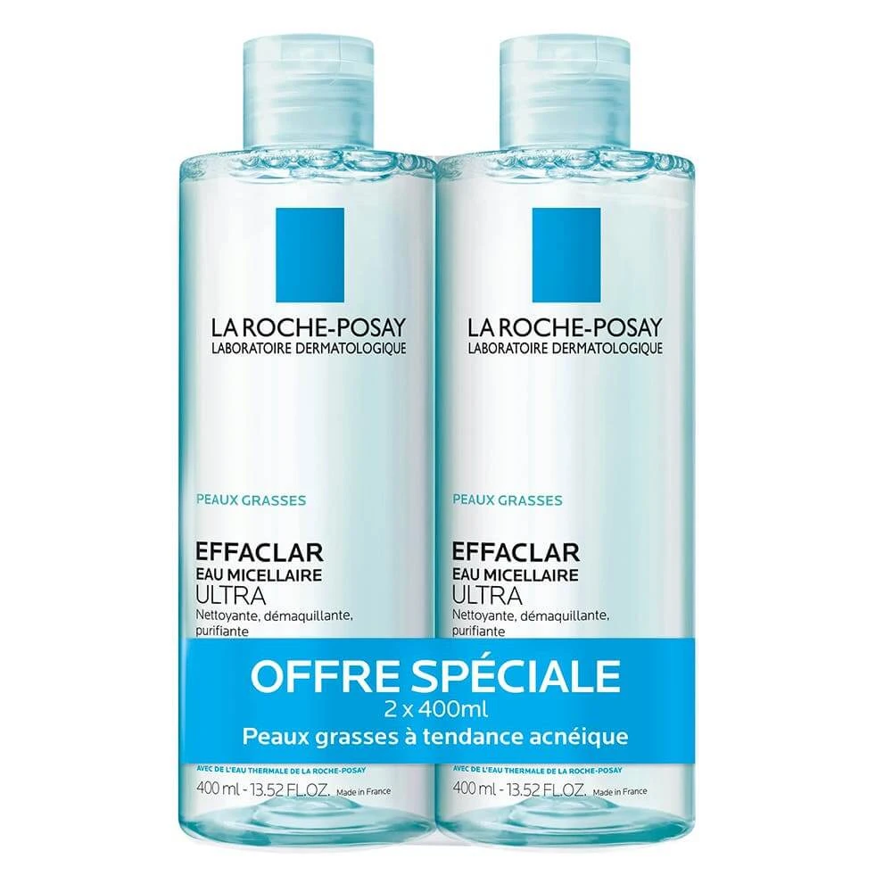 La Roche-Posay Effaclar Mizellenwasser Reinigende fettige und empfindliche Haut Fettige Haut 2x400ml