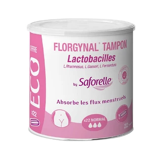 Saforelle Florgynal Tampoane cu Lactobacillus pentru menstruație Compact normal fără aplicator ECO x22
