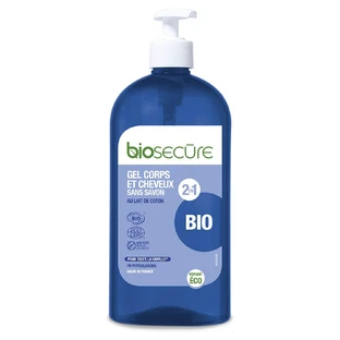 Bio Secure gel pentru corp și păr fără săpun lapte de bumbac organic 500ml