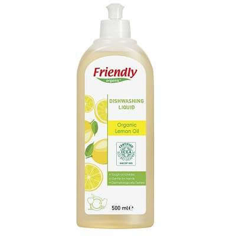 Geschirrspülmittel mit Zitronengeschmack, 500 ml, Friendly Organic