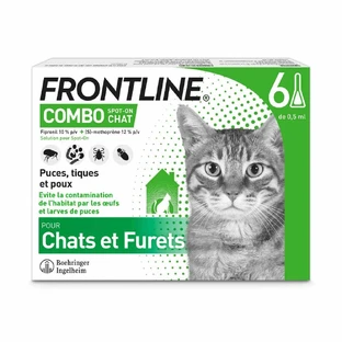 Frontline Combo Spot-on pentru pisici și dihori 6 pipete 0,5 ml