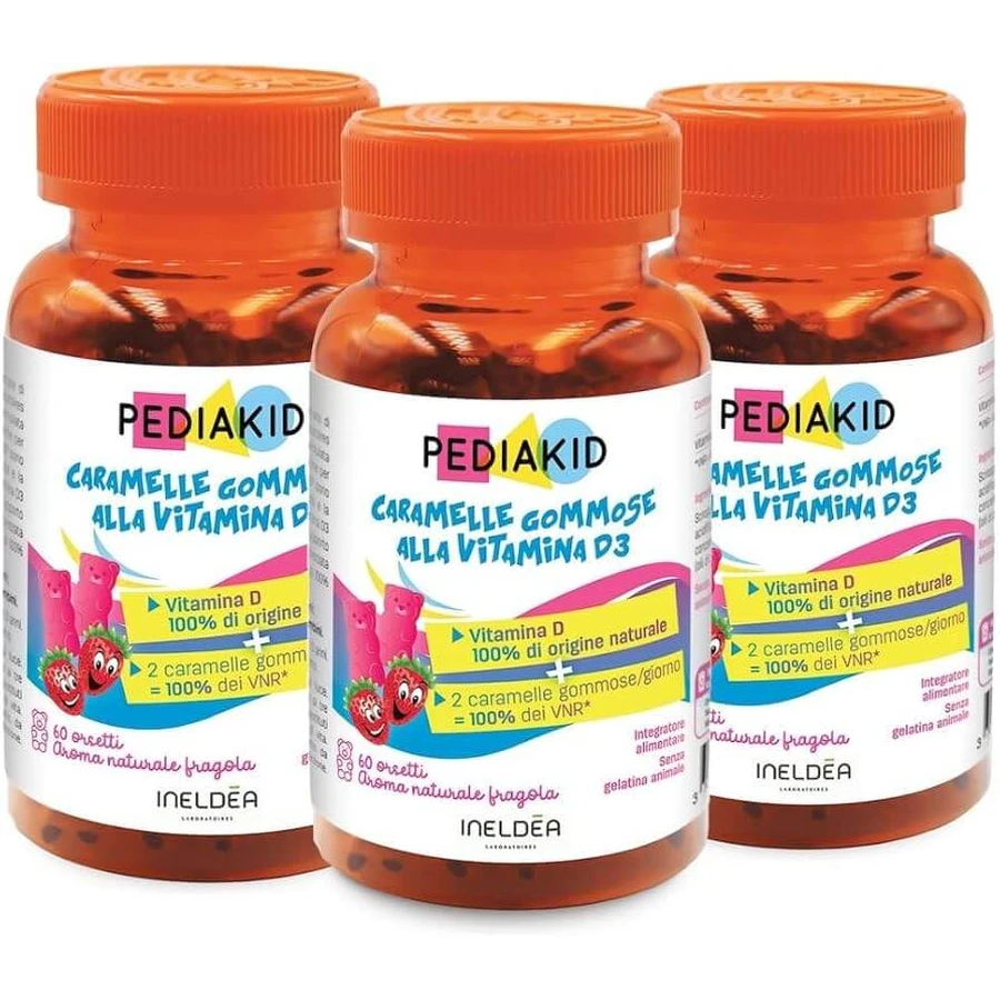 Pediakid Gommes Vitamine D3 60 oursons
