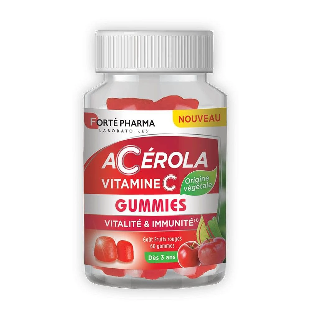 Forté Pharma Acerola Reich an natürlichen Vitaminen C 60 Kaugummi