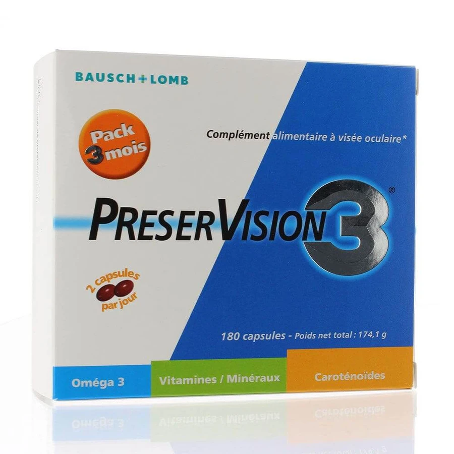 Bausch&Lomb Preservision Eye Wellness 3 180 Capsules