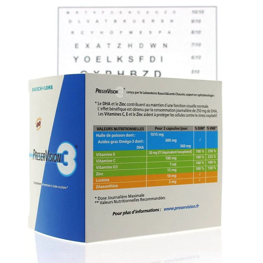 Bausch&Lomb Preservision Eye Wellness 3 180 Capsules