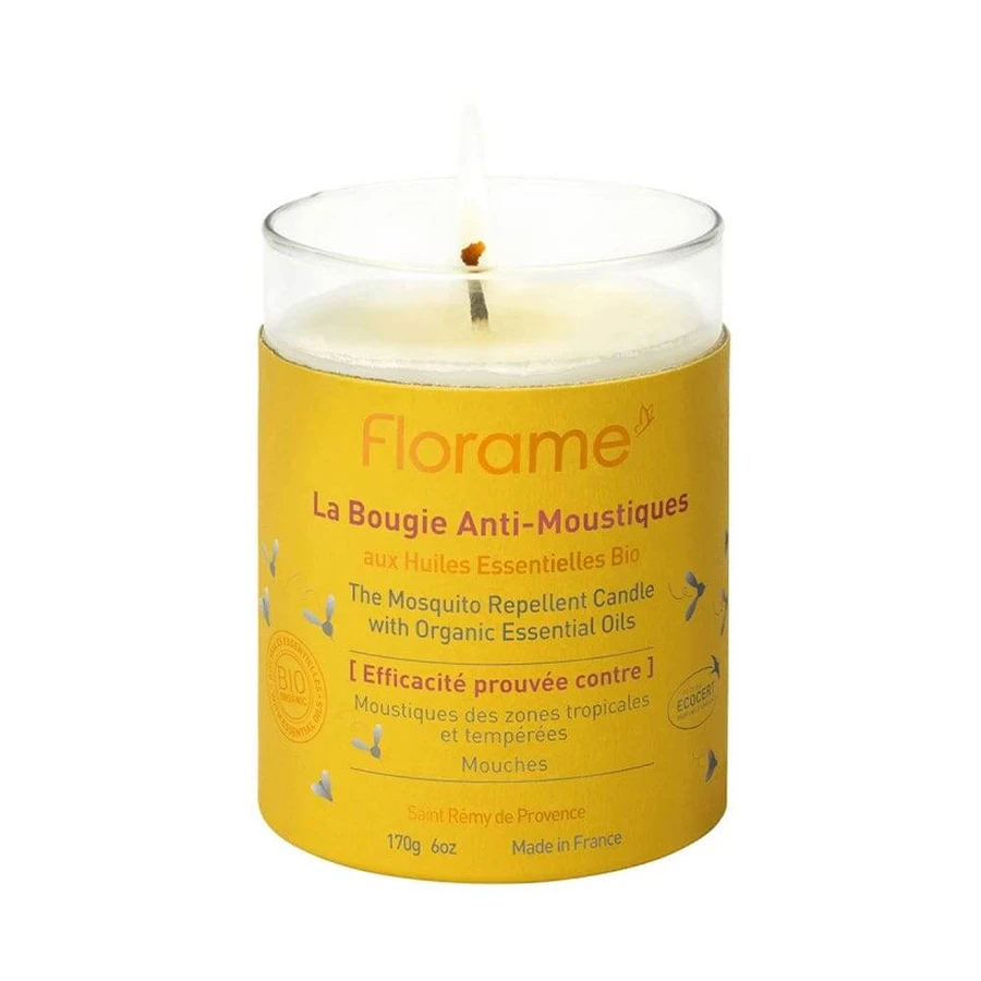Florame Moskito-Kerze mit ätherischen Ölen Bio 170g