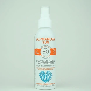 Alphanova Sun Spray solaire familiale haute protection SPF50+ Bio 150g
