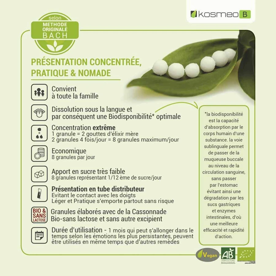 Kosmeo Bachblüten Angst Bio 120 Granulat