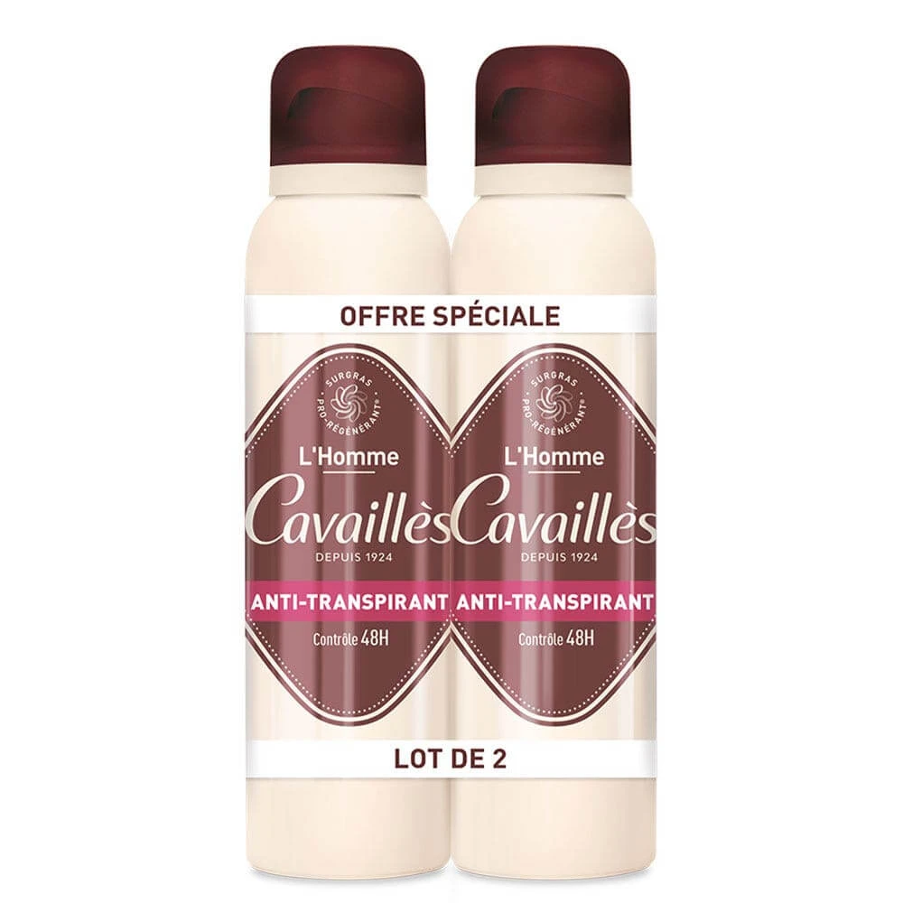 Cavaillès Absorb + Deodorant Spray Antitranspirant 48h Männer 2x150ml