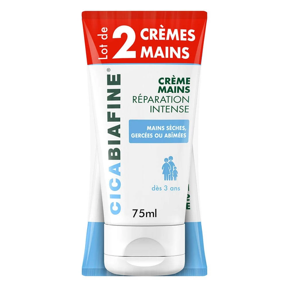 Cicabiafine Intensive Repair Creme Trockene, rissige oder beschädigte Hände 2x75ml