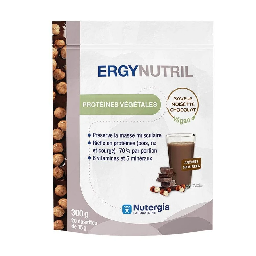 Nutergia ERGYNUTRIL Veganes Haselnuss-Schoko-Protein 350g