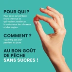 Santarome Sublimes Cheveux Anti-Chute Goût Pêche 30 Gummies