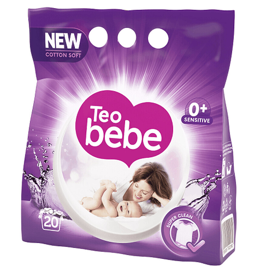 Detergent pudra de rufe Cotton Soft, 3Kg, Teo Bebe