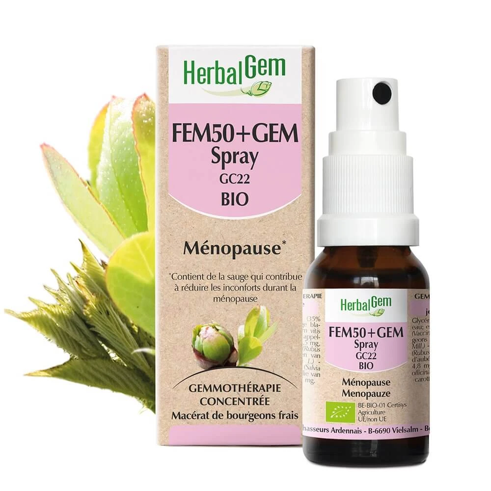 Herbalgem Fem50+ Edelsteinkomplexe Gc22 Bio Menopause Spray 15ml