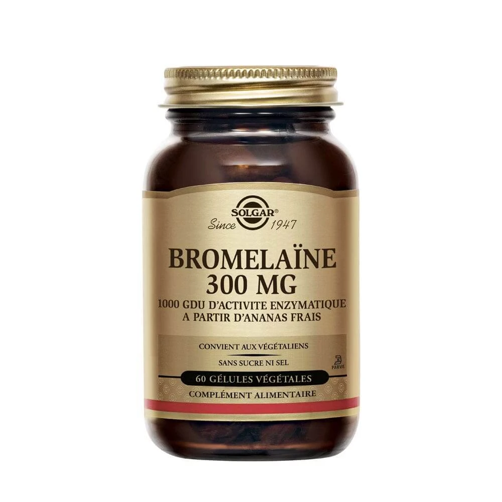 Solgar Bromelain 60 Gelule Verdauung Système digestif 300 mg