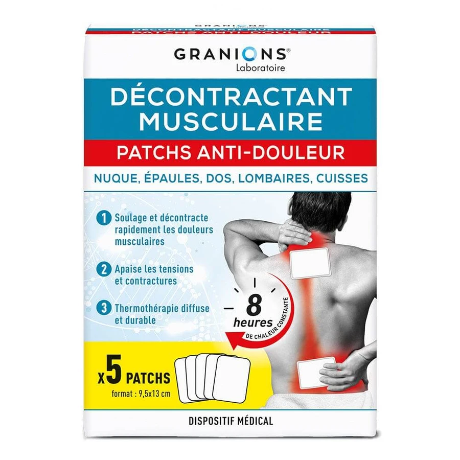 Granions Relaxare musculară analgezică Plasture termoterapie x5