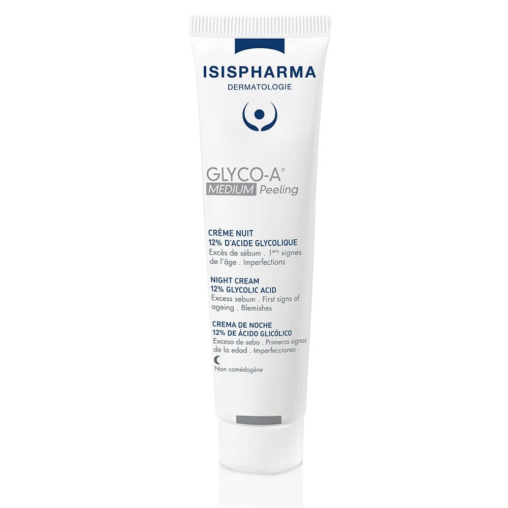 Isispharma Glyco-A 12% Glykolsäure Peeling Nachtcreme MEDIUM 30ml