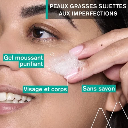 Uriage Hyseac Gel de curățare purifiant Piele mixtă sau grasă Peaux Mixtes A Grasses 500ml