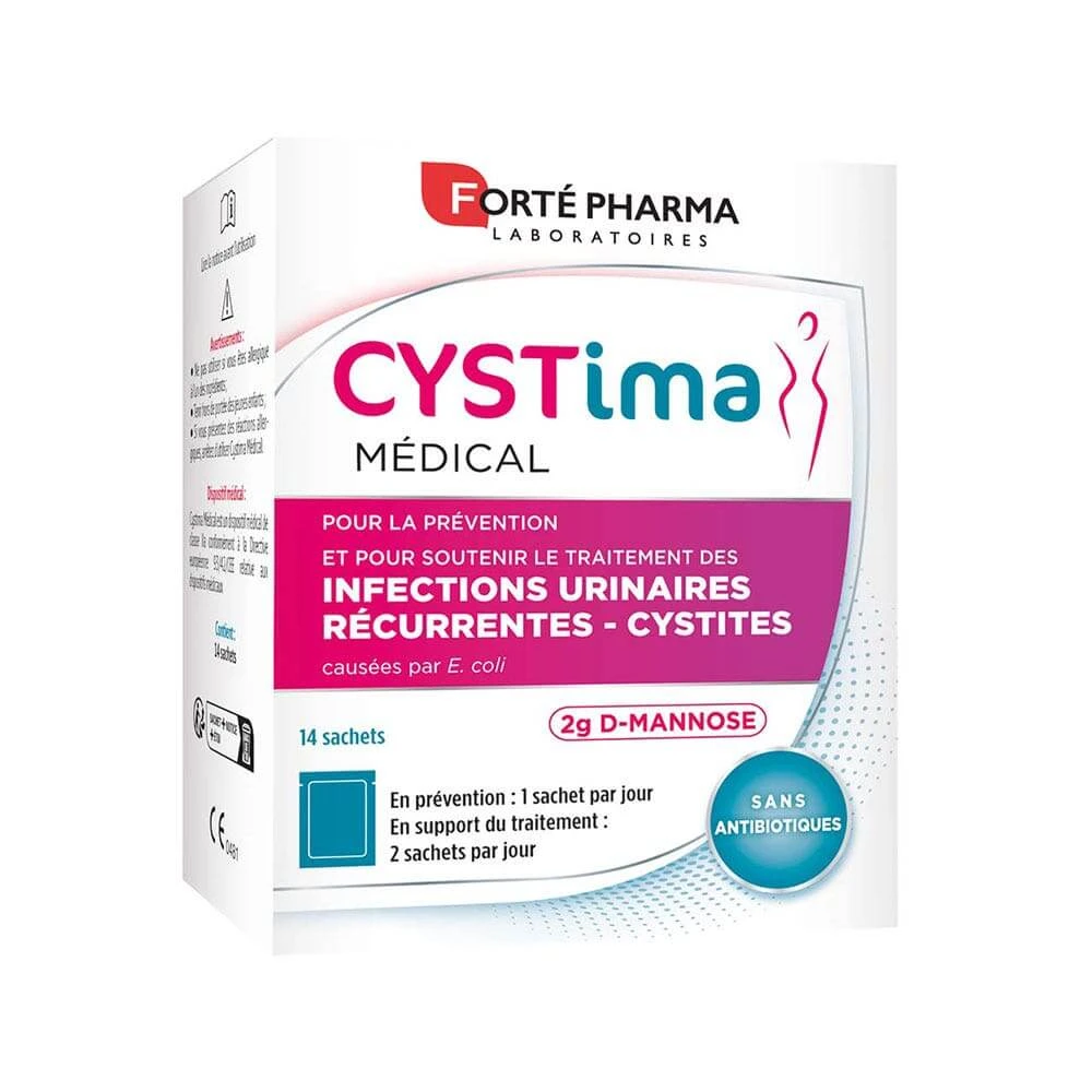 Forté Pharma Cystima Harnwegsinfektionen D-Mannose 14 Portionsbeutel