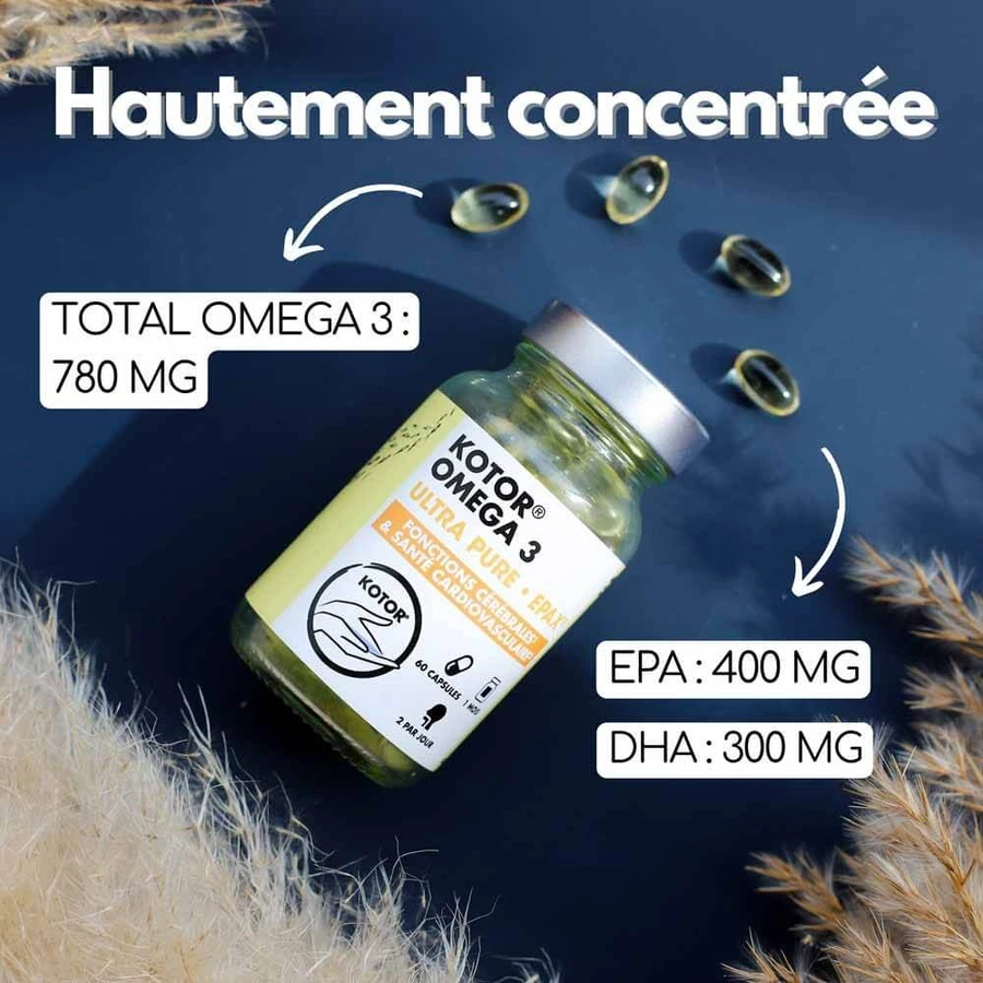 Kotor Pharma Omega 3 Epax Funcția creierului și sănătatea cardiovasculară 60 capsule