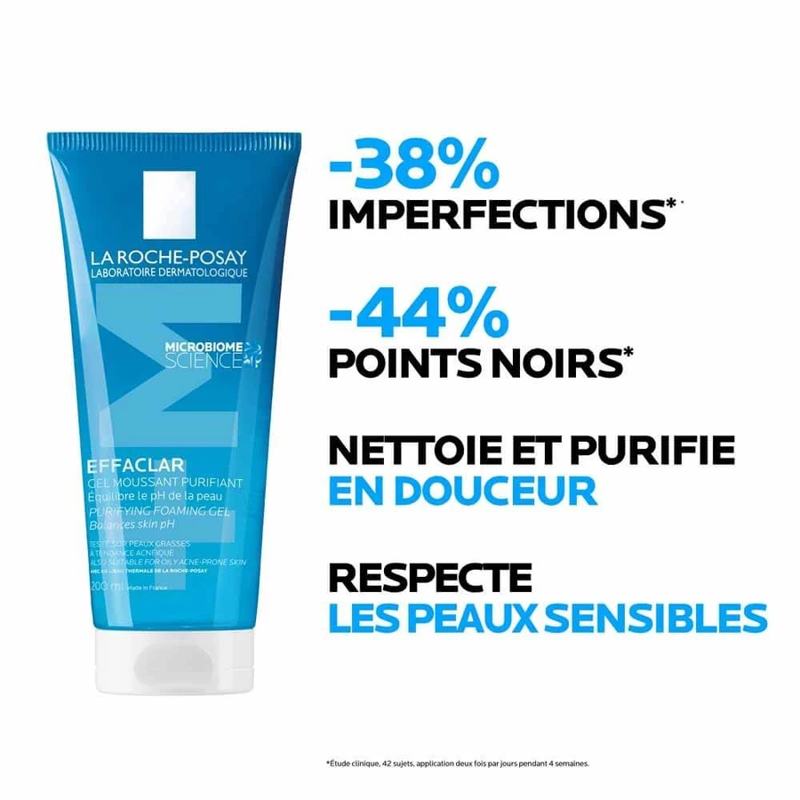 La Roche-Posay Effaclar Gesichtsreiniger schäumendes Gel für fettige und aknebedingte Haut 200ml