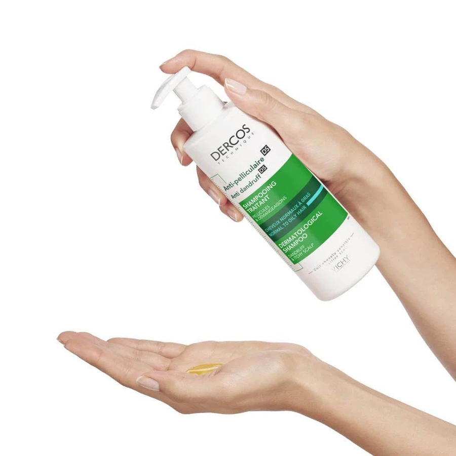 Vichy Dercos Shampoo zur Behandlung von Schuppen und Juckreiz Normales bis fettiges Haar 390ml