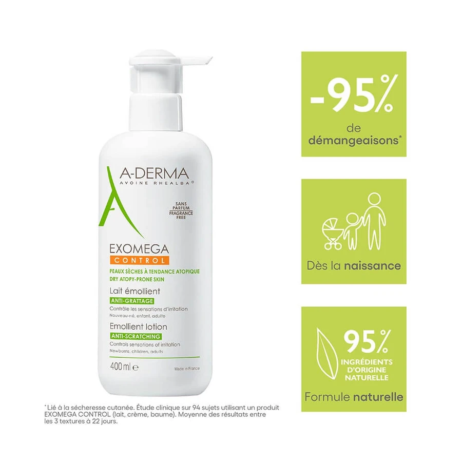 A-Derma Exomega Kontrolle Emollient Milch 400ml